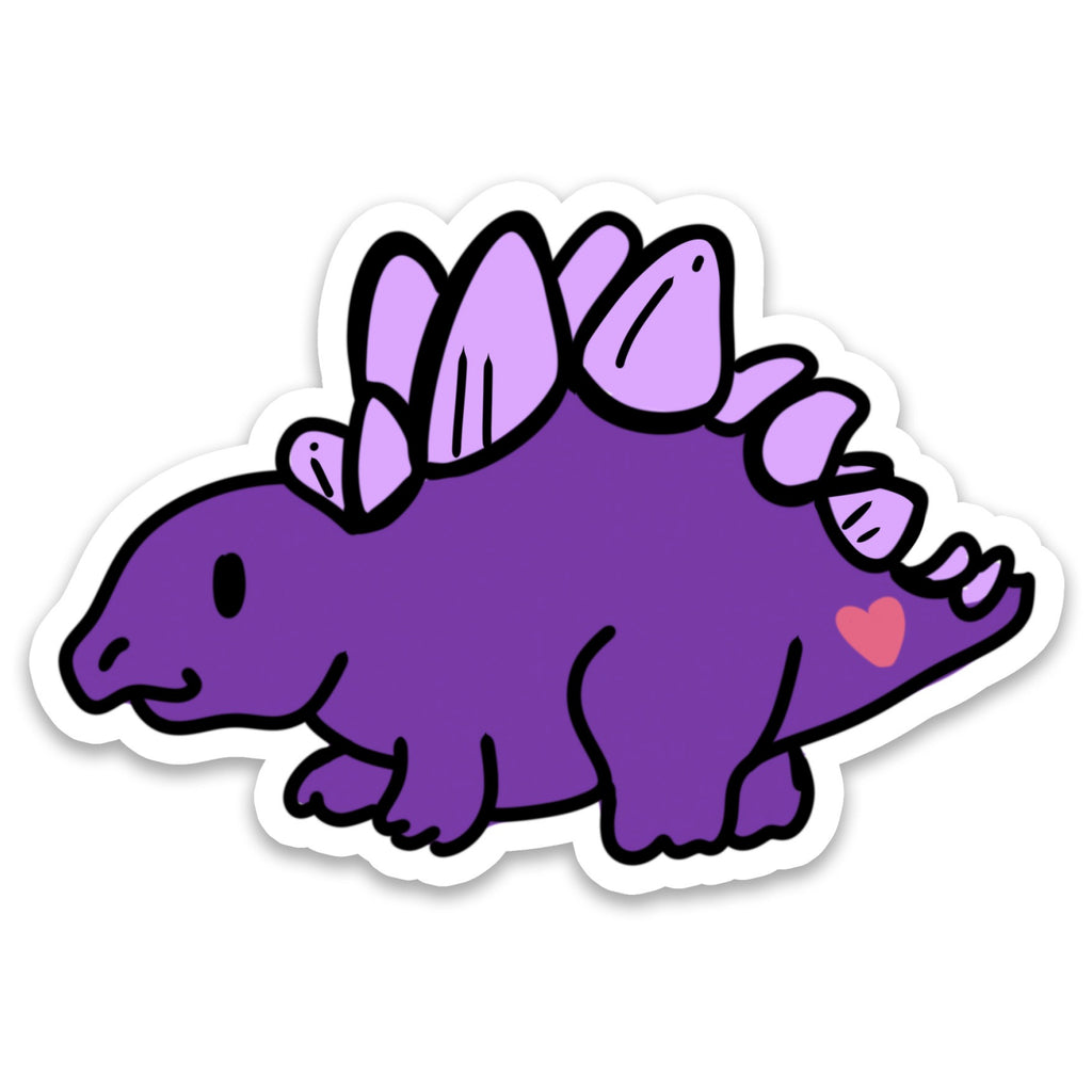 Cute Purple Dinosaur Sticker.