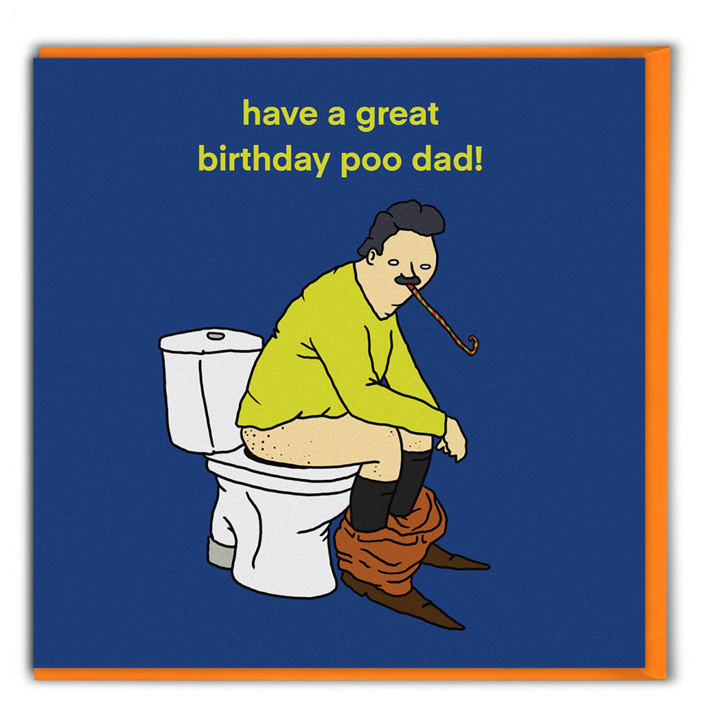Dad Birthday Poo Card.