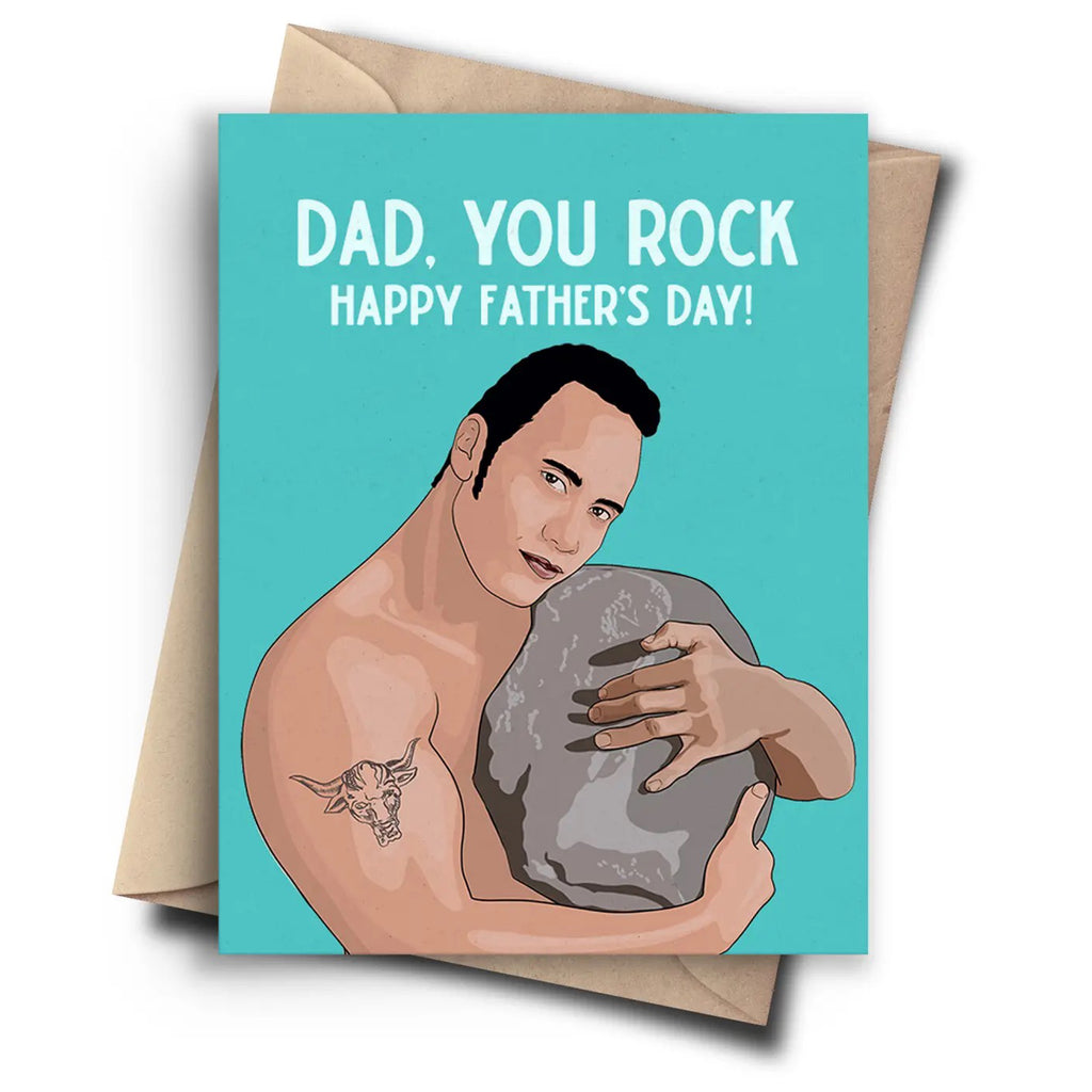 Dad, You Rock Father's Day Card.