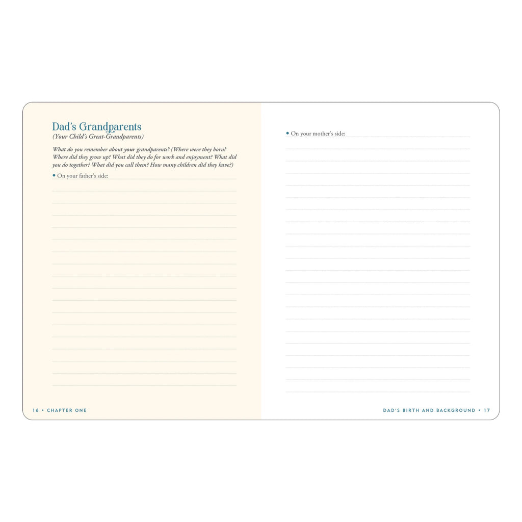 Dad's Story Keepsake Memory Journal - sample spread 5.