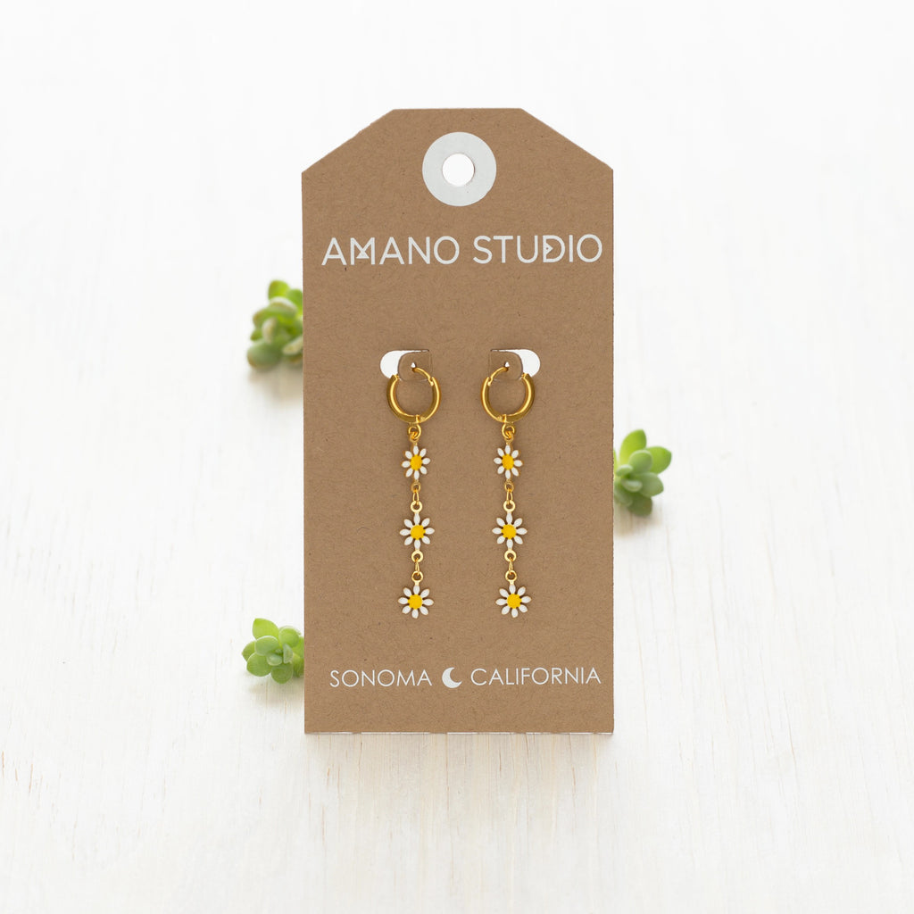 Daisy Chain Drop Earrings packaging.