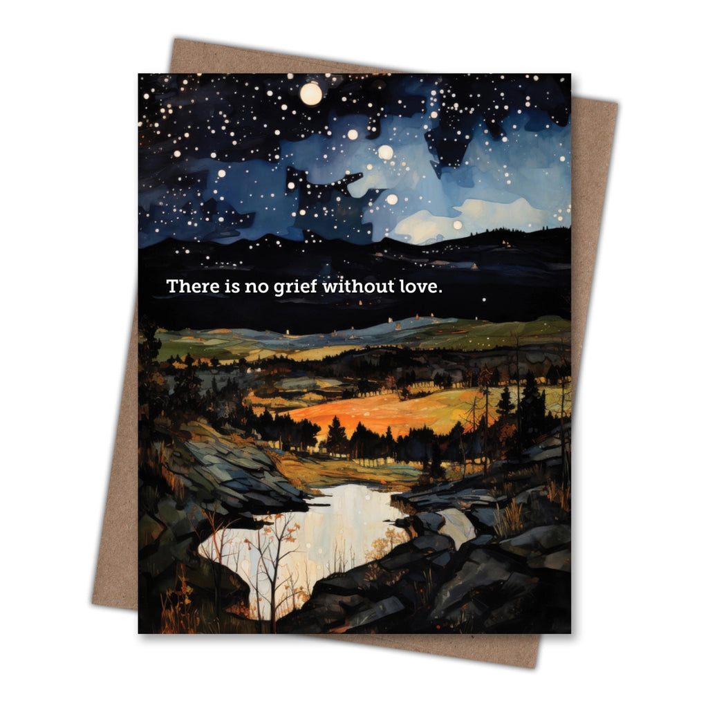 Dark And Light Sympathy Card.