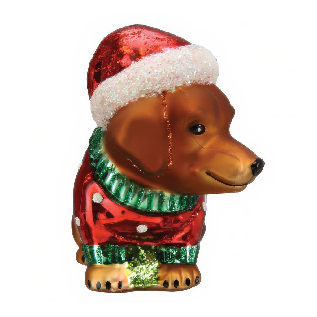 Dashing Dachshund Puppy Ornament df.