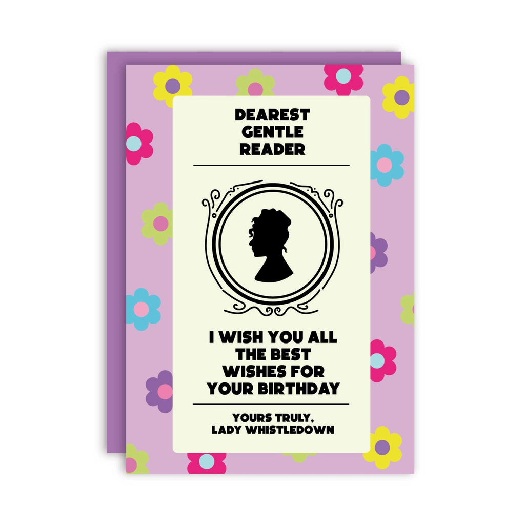 Dearest Gentle Reader Bridgerton Birthday Card .
