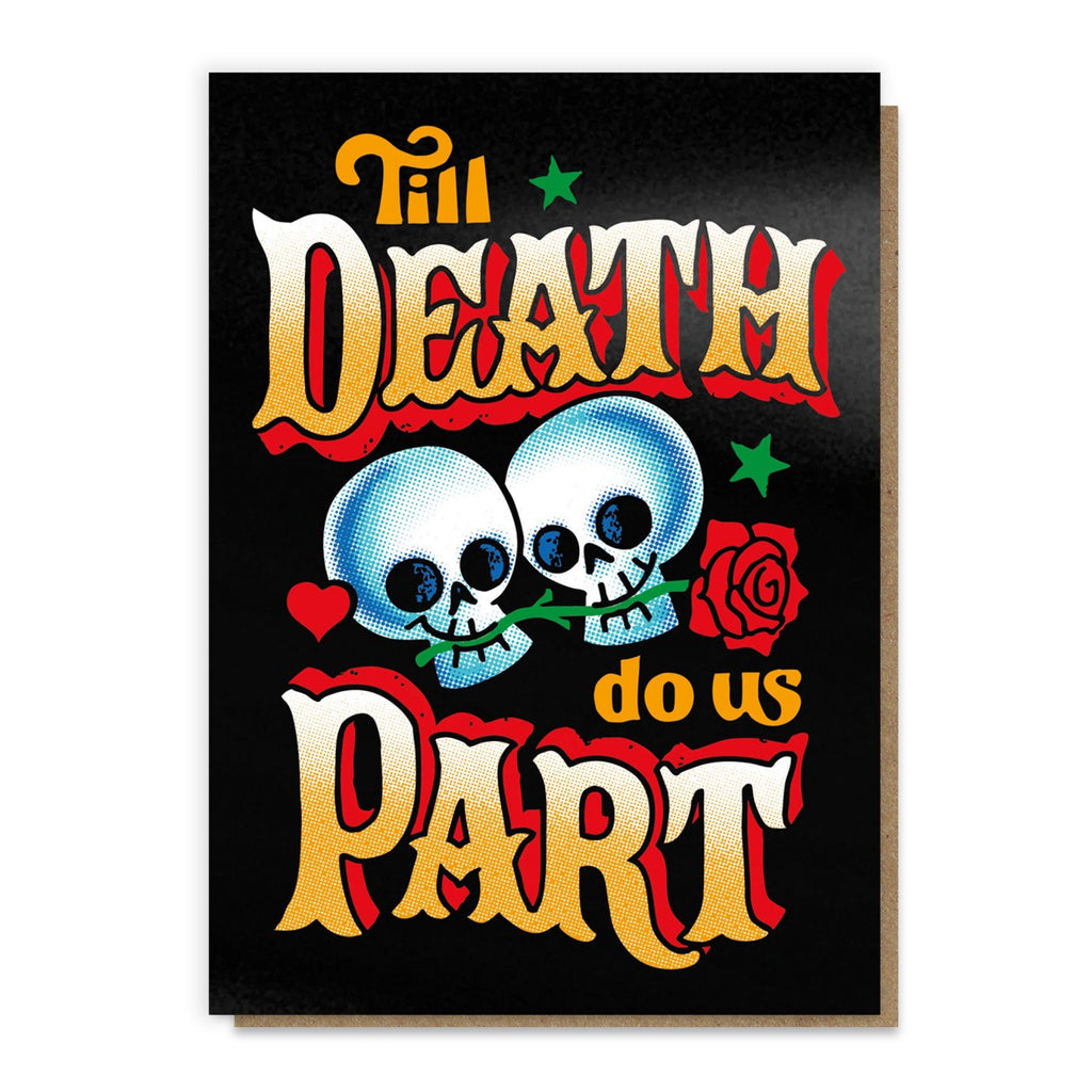 Death Do Us Part Tattoo Card.