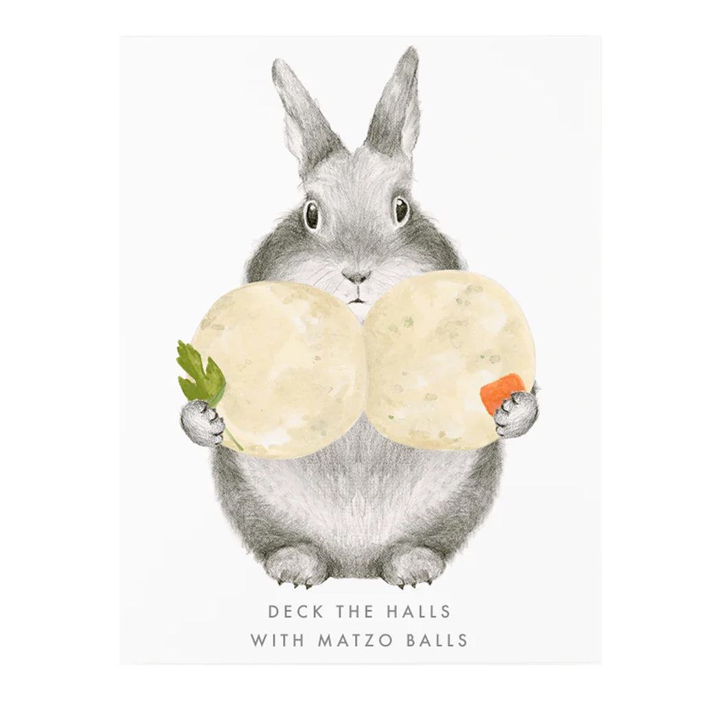 Deck the Halls with Matzo Balls Card.
