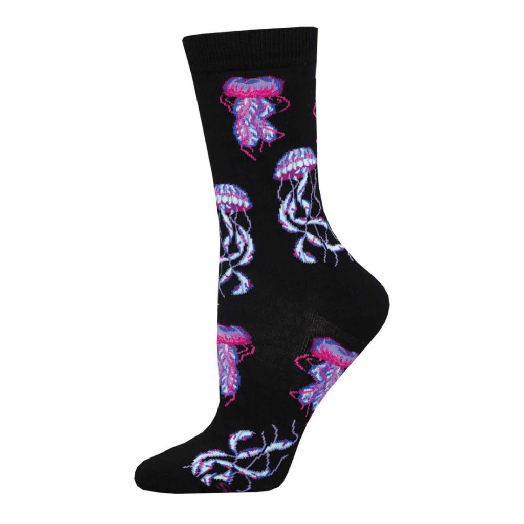 Deep Sea Jellies Socks Black.