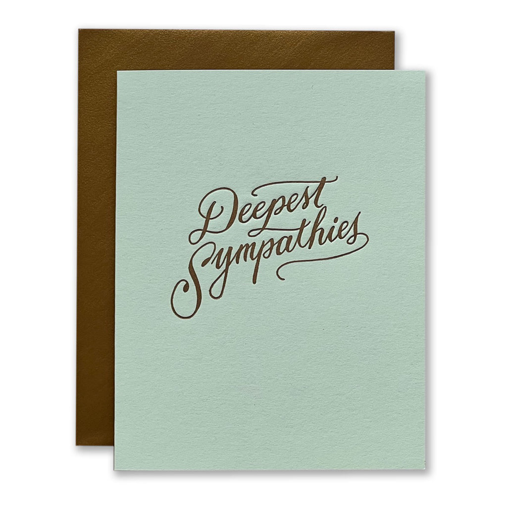 Deepest Sympathies Script Card.