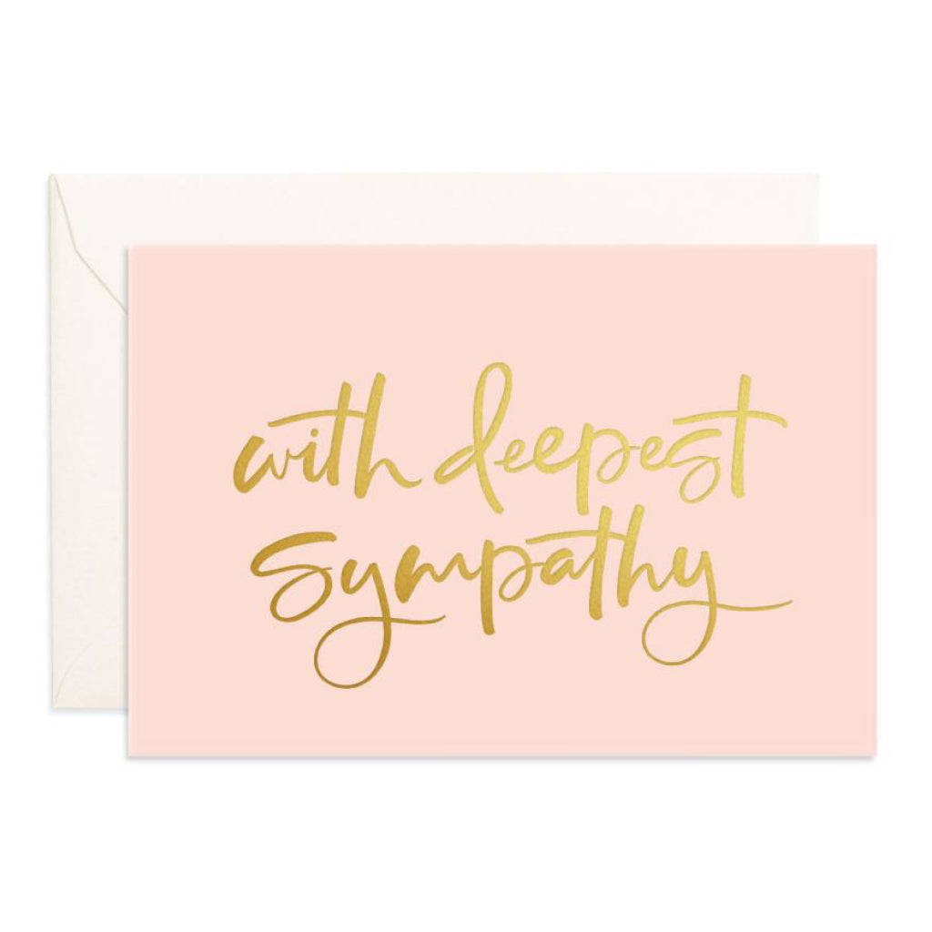 Deepest Sympathy Cream Mini Greeting Card.