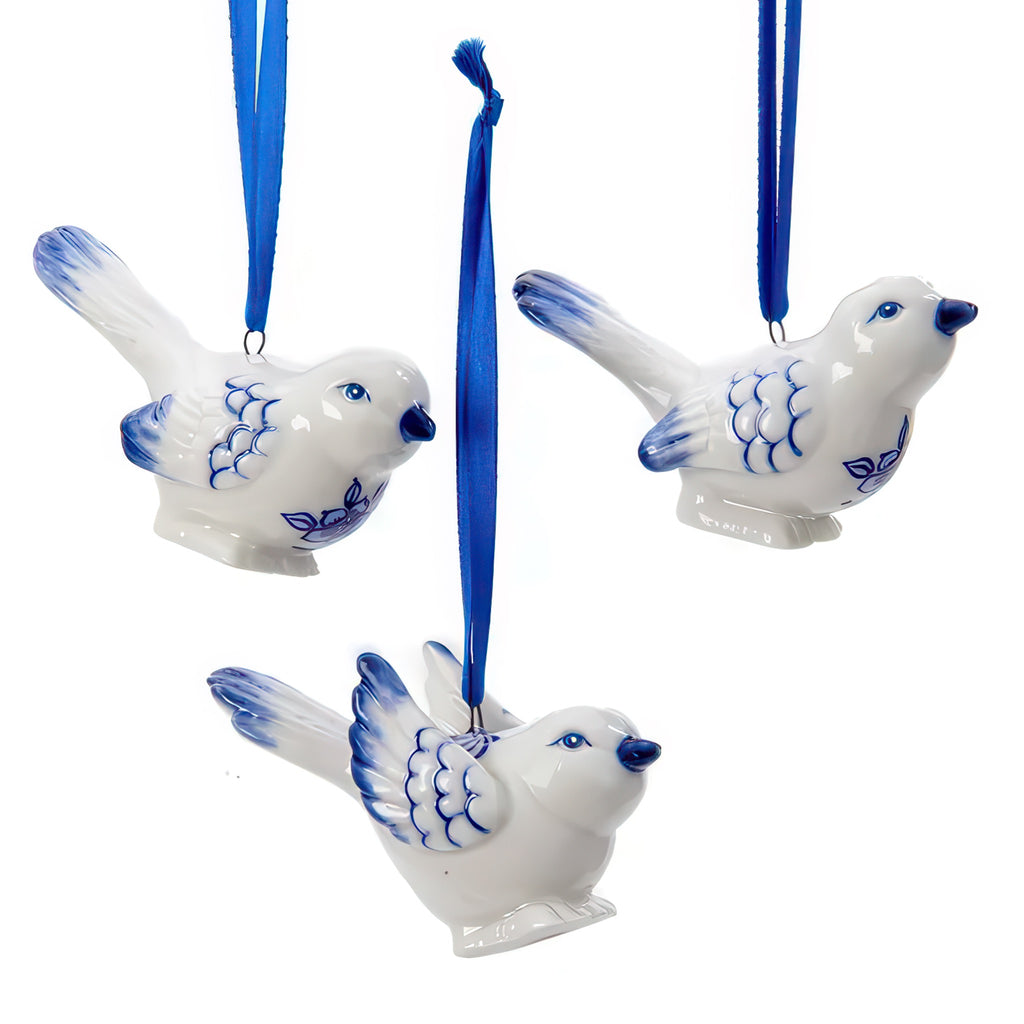 Delft Porcelain Bird Ornament.