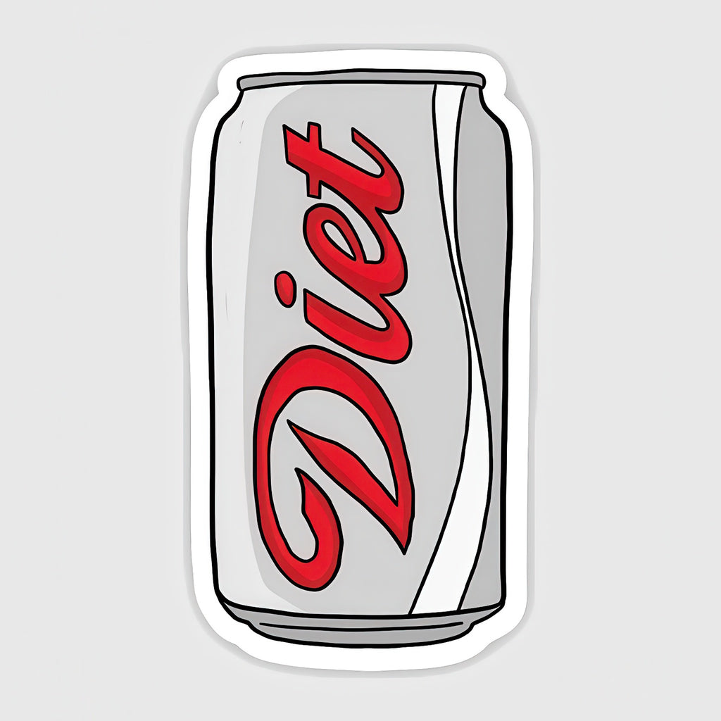 Diet Soda Can Sticker.