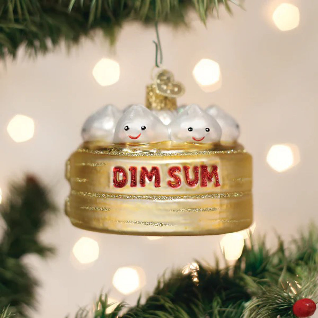 Dim Sum Ornament in tree.