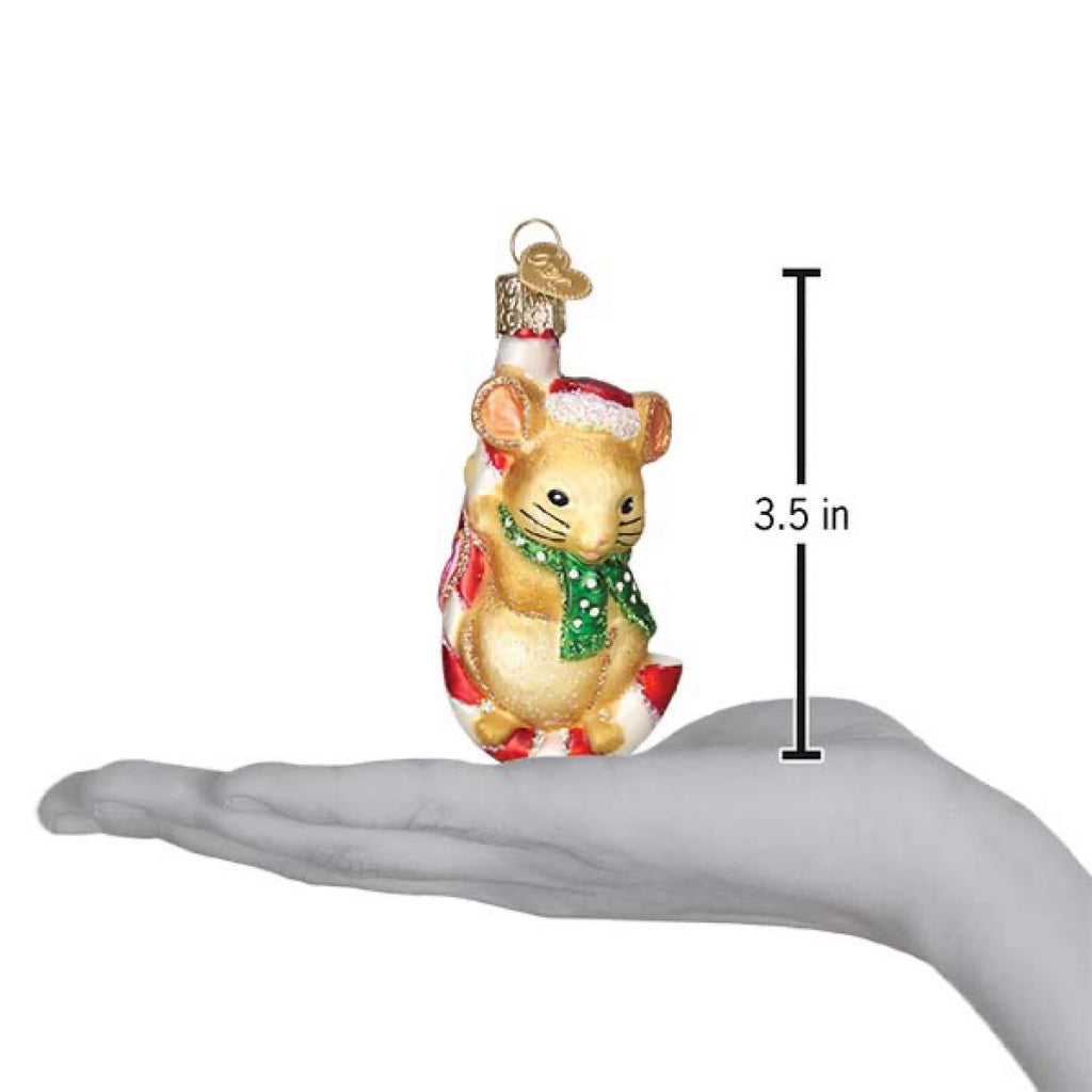 Dimensions of Christmas Mouse Ornament.