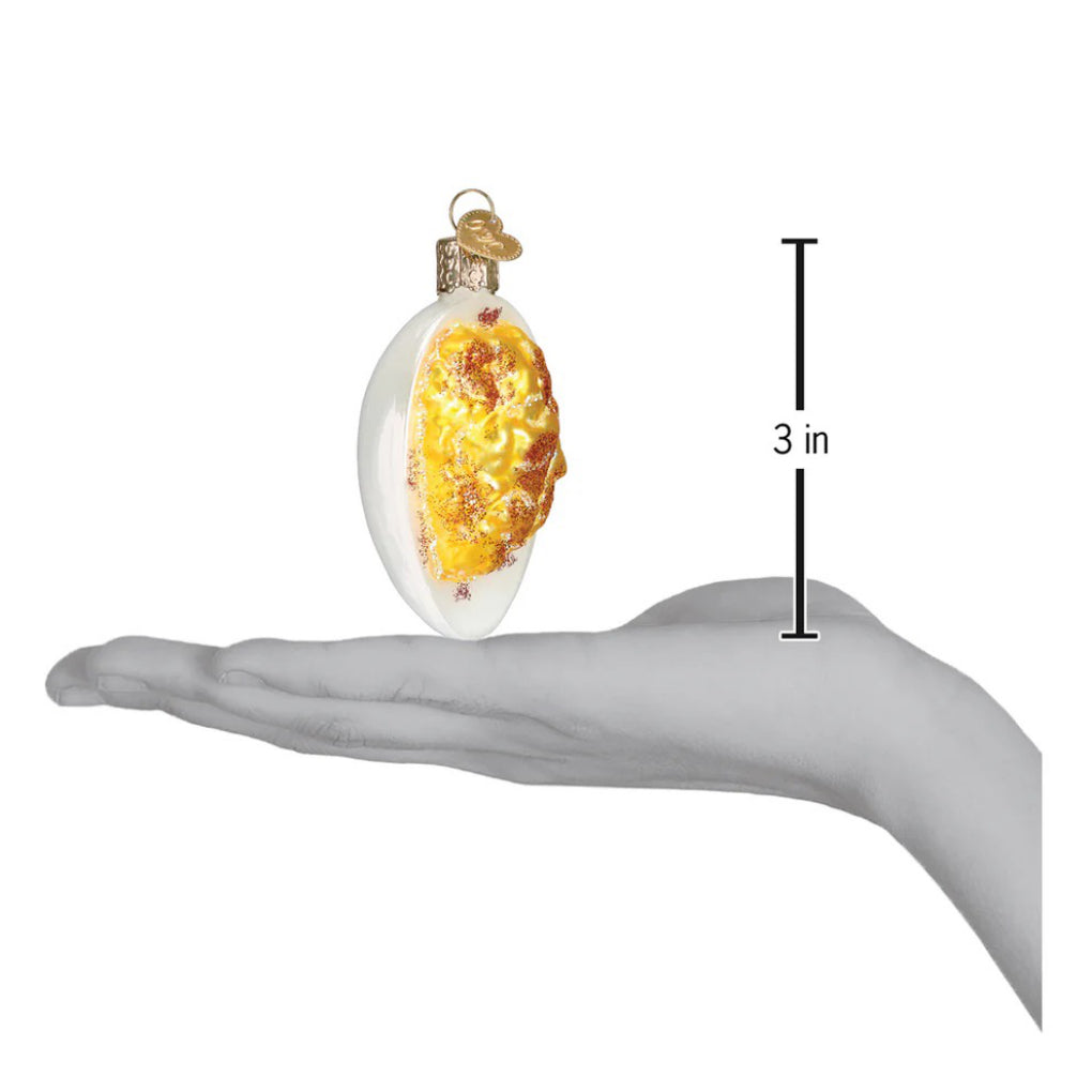 Dimensions of Deviled Egg Ornament.