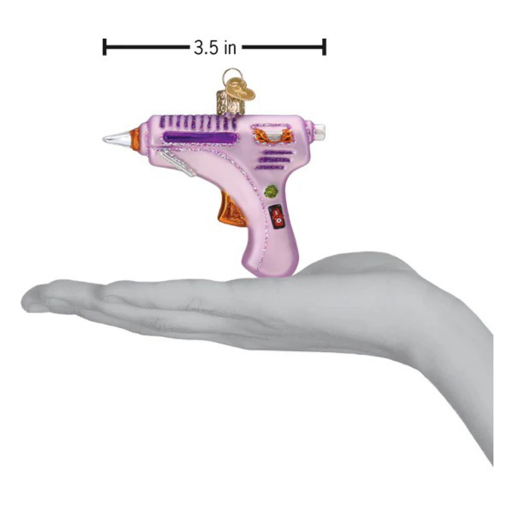 Dimensions of Hot Glue Gun Ornament.