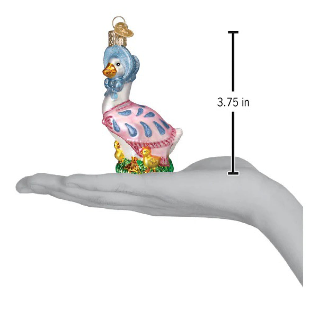 Dimensions of Jemima Puddle Duck Ornament.