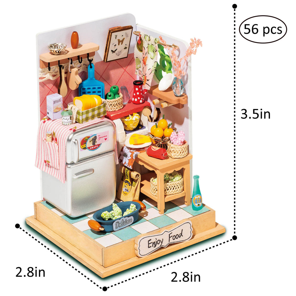 Dimensions of Kitchen DIY Miniature House Kit.