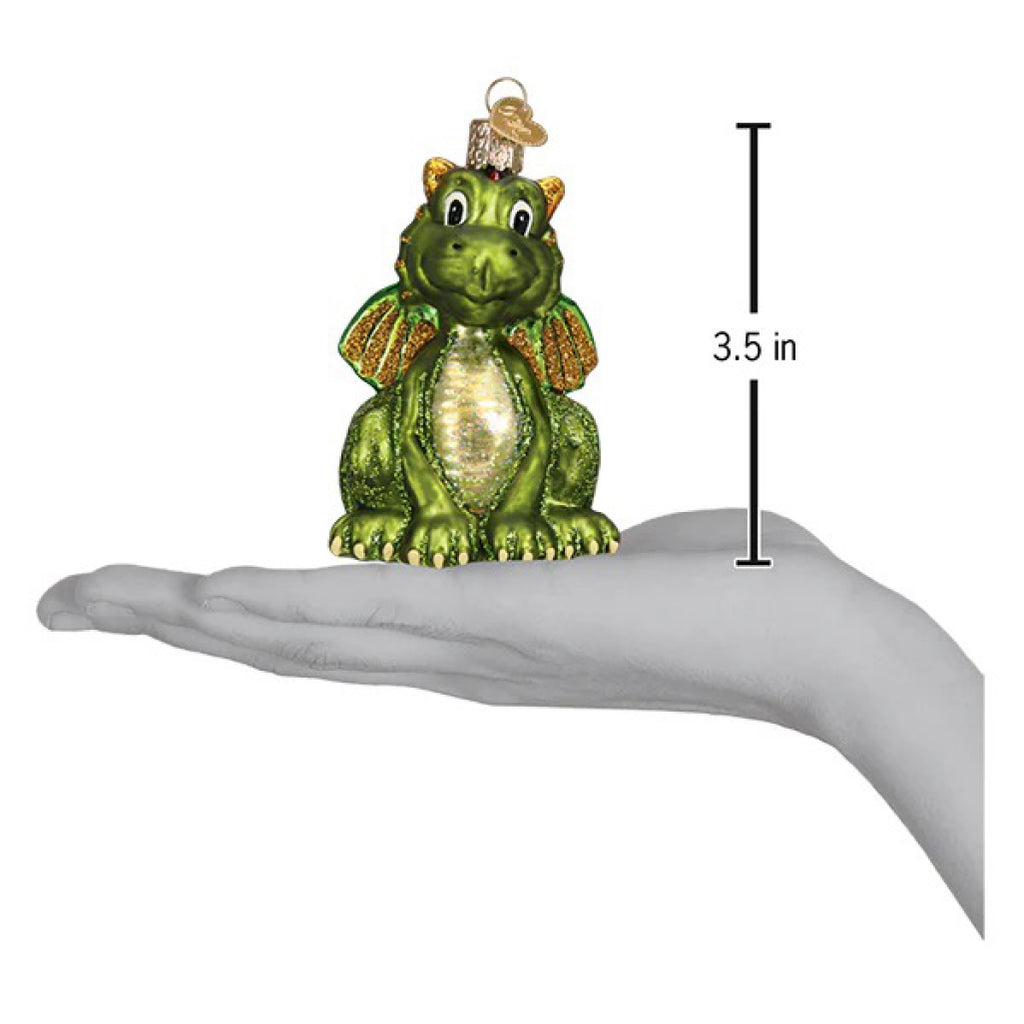 Dimensions of Little Dragon Ornament.