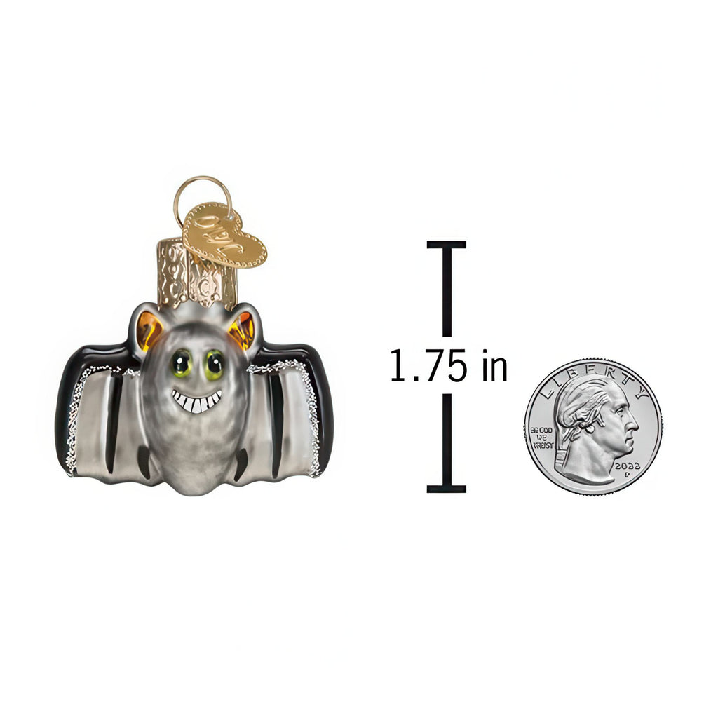 Dimensions of Mini Bat Ornament.