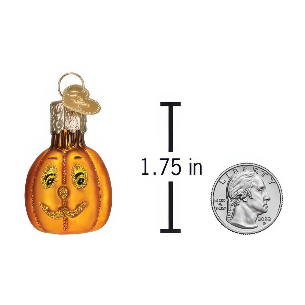 Dimensions of Mini Jack O'Lantern Ornament.