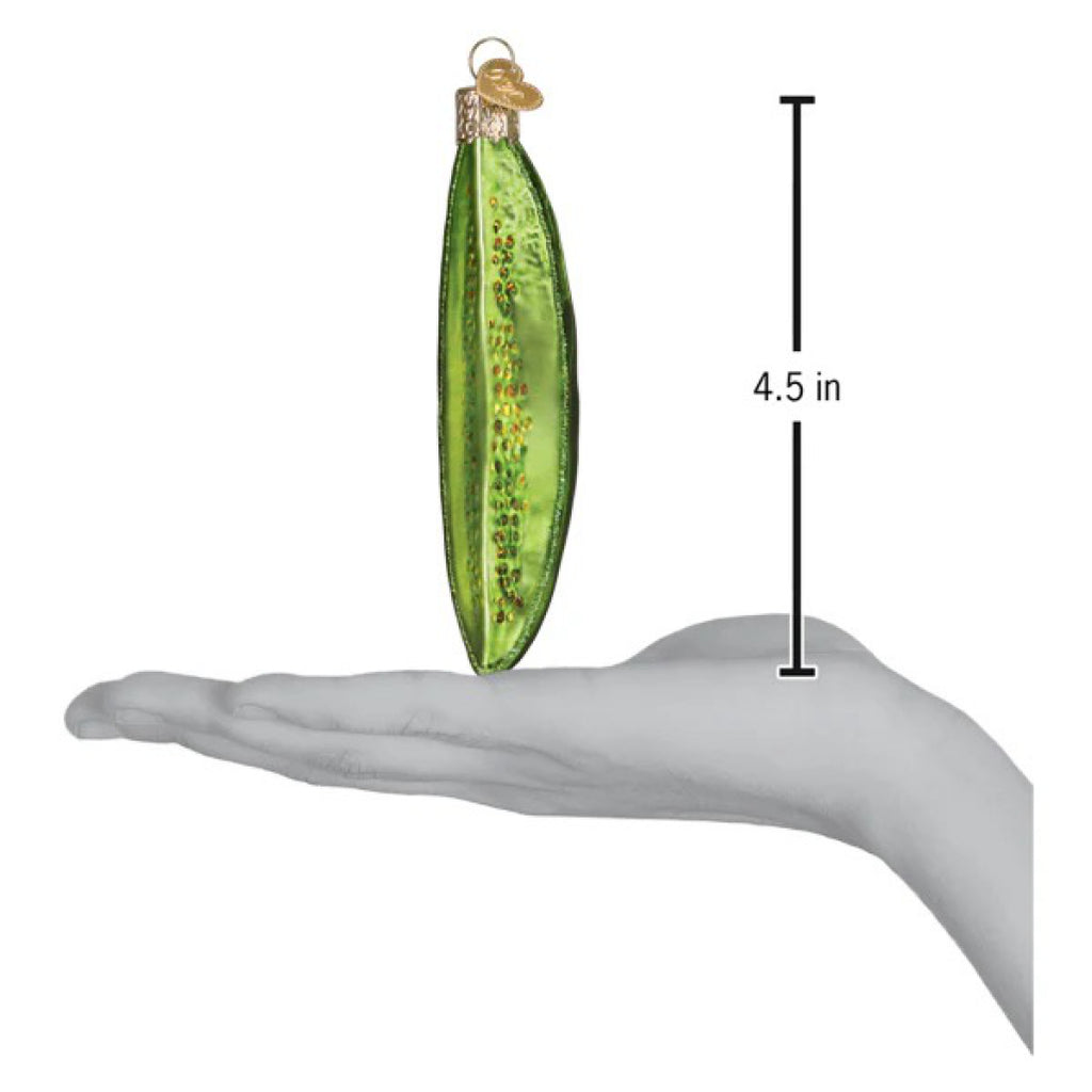 Dimensions of Pickle Spear Ornament.