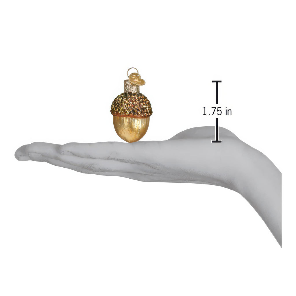 Dimensions of Small Acorn Ornament.