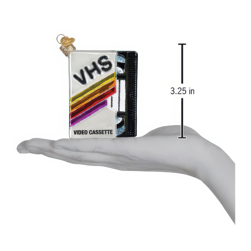 Dimensions of VHS Tape Ornament.