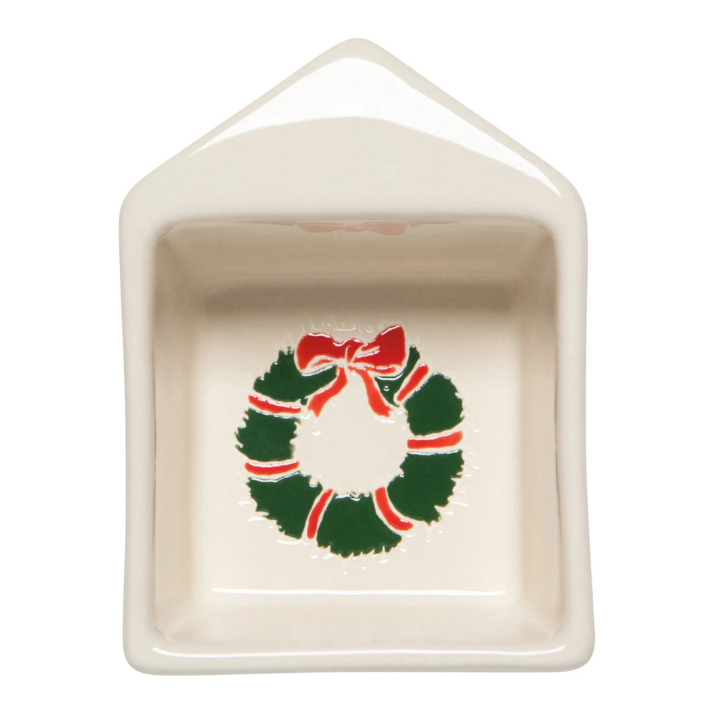 Dipping Dish with wreath.