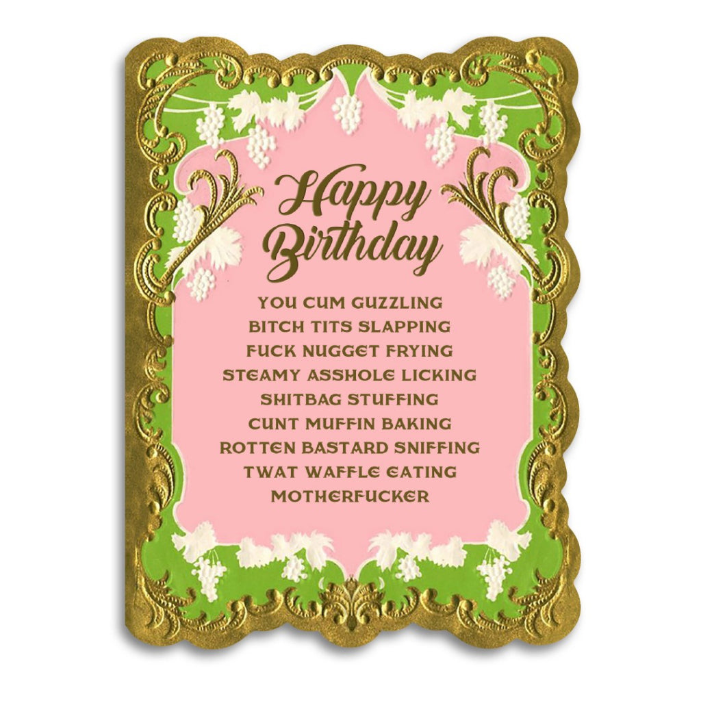 Dirty Happy Birthday Card.