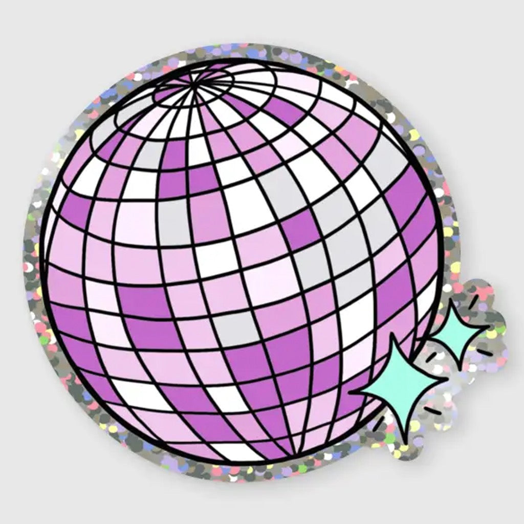 Disco Ball Glitter Sticker.