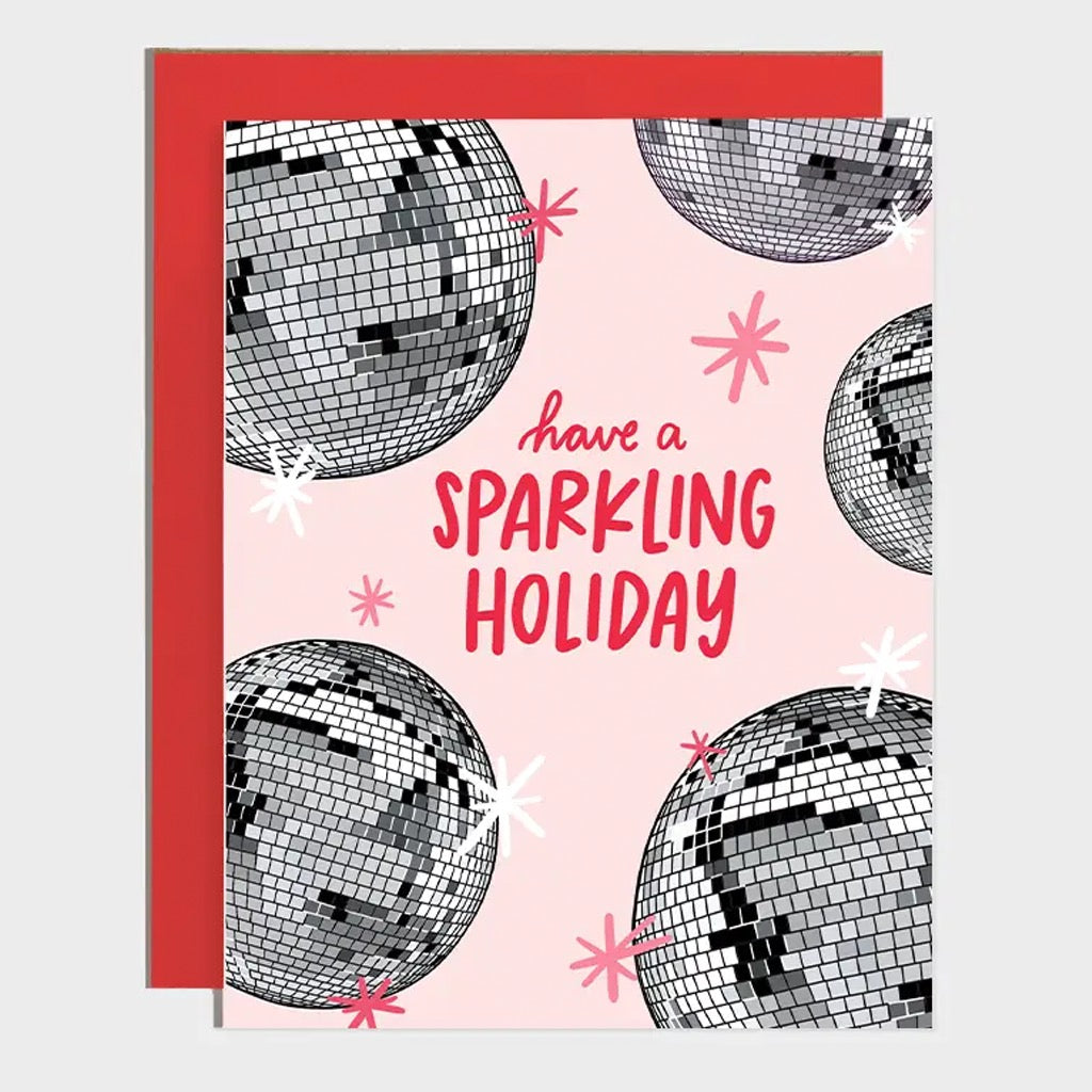 Disco Sparkling Holiday Card.