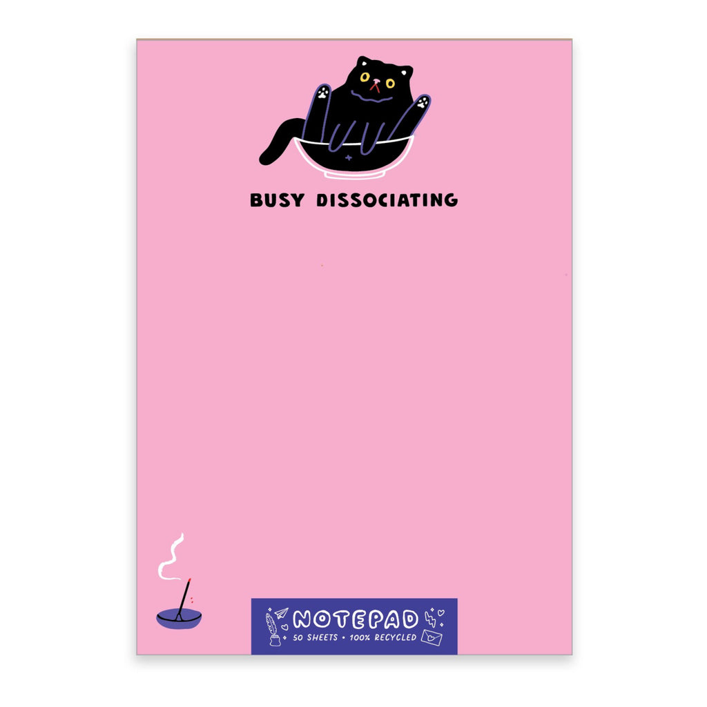 Dissociating Cat Notepad.