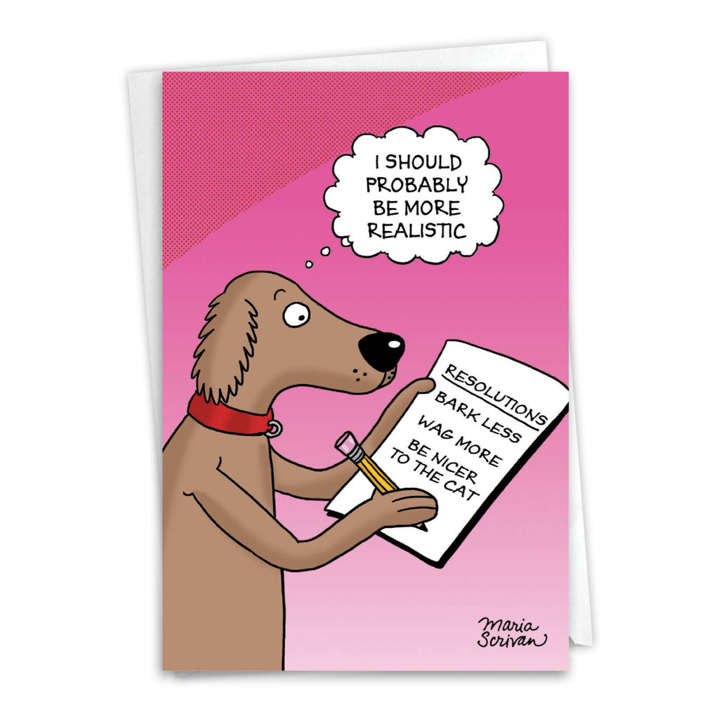 Dog Resolutions New Year Card.