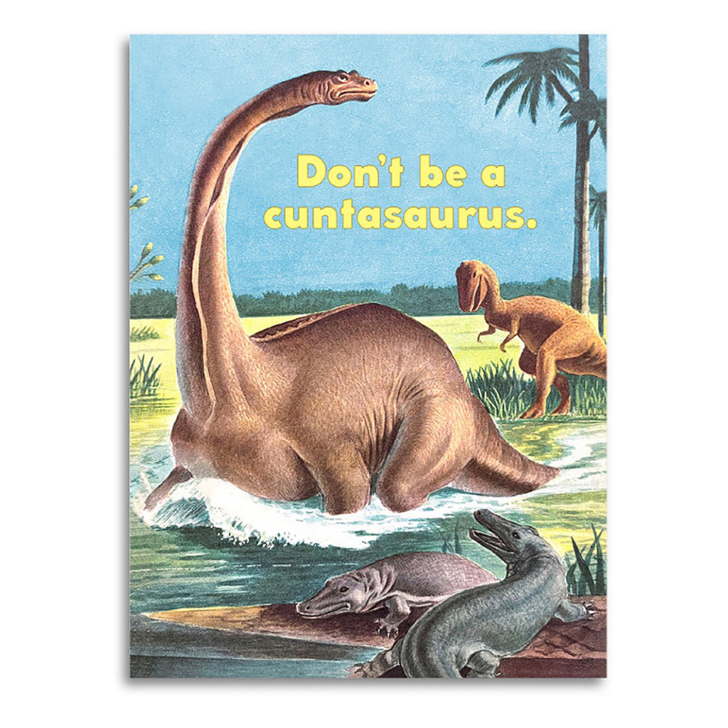 Don’t Be a Cuntasaurus Card.