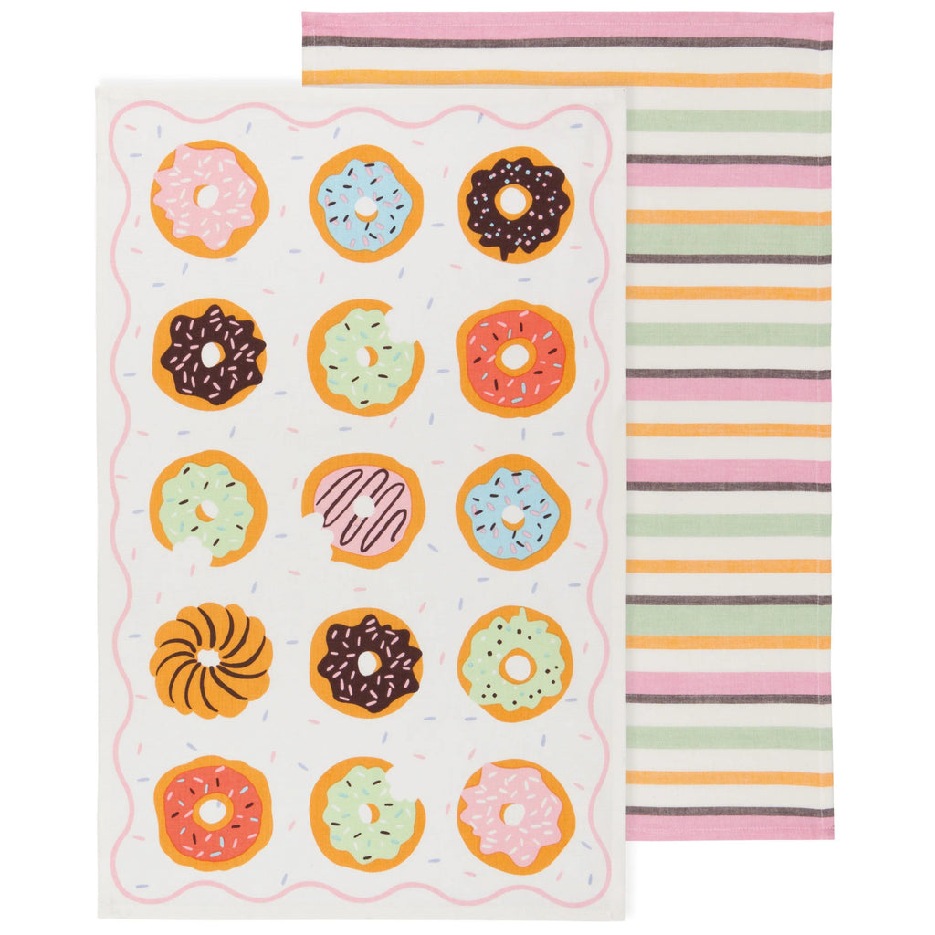 Donuts Cotton Dishtowels Set of 2.