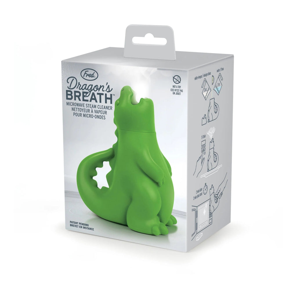 Dragon's Breath Microwave Steam Cleaner packaging.