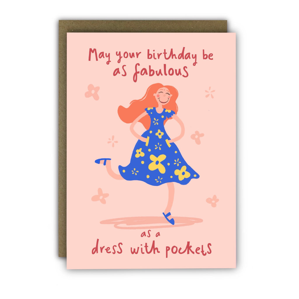 Dress With Pockets Birthday Card.