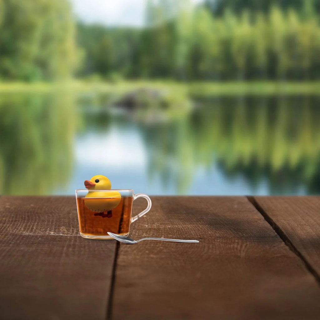 Duck Tea Infuser on dock.