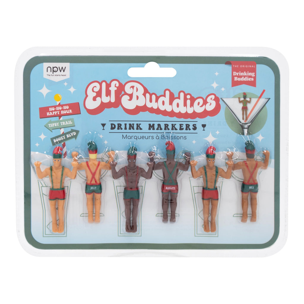 Elf Buddies Drink Markers packaging.