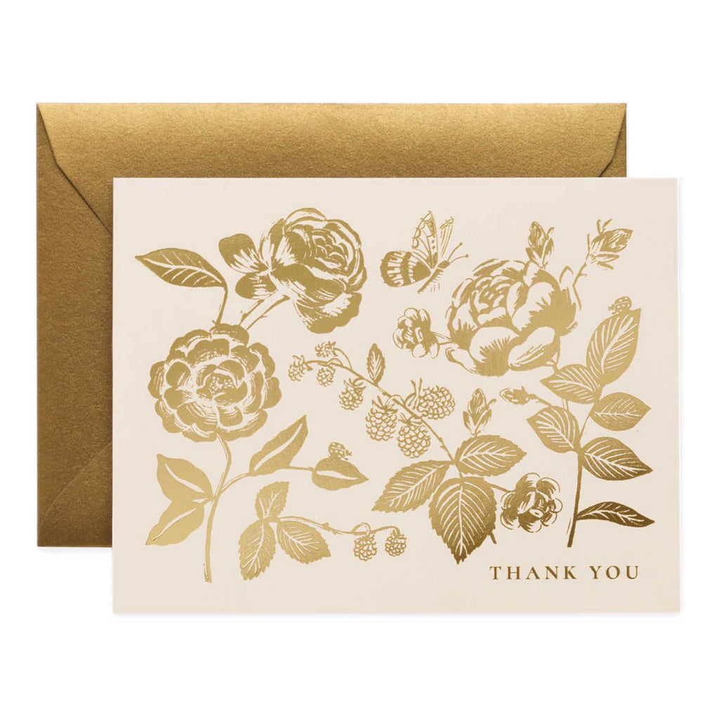 English Rose Thank You Card.