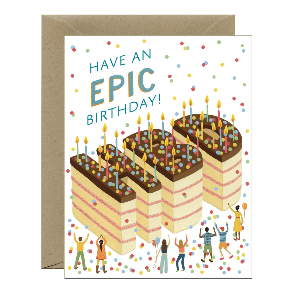 Epic Birthday Giant Cake Card.