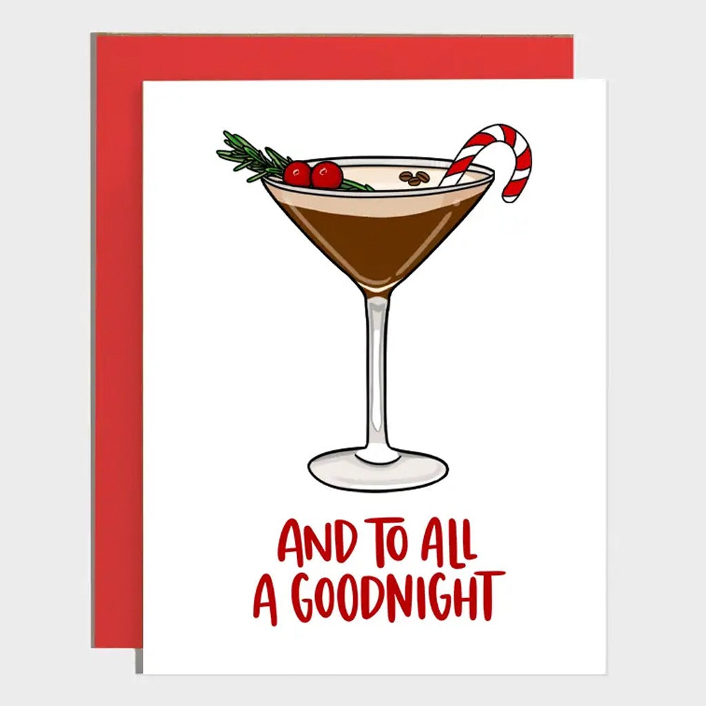 Espresso Martini Holiday Card.