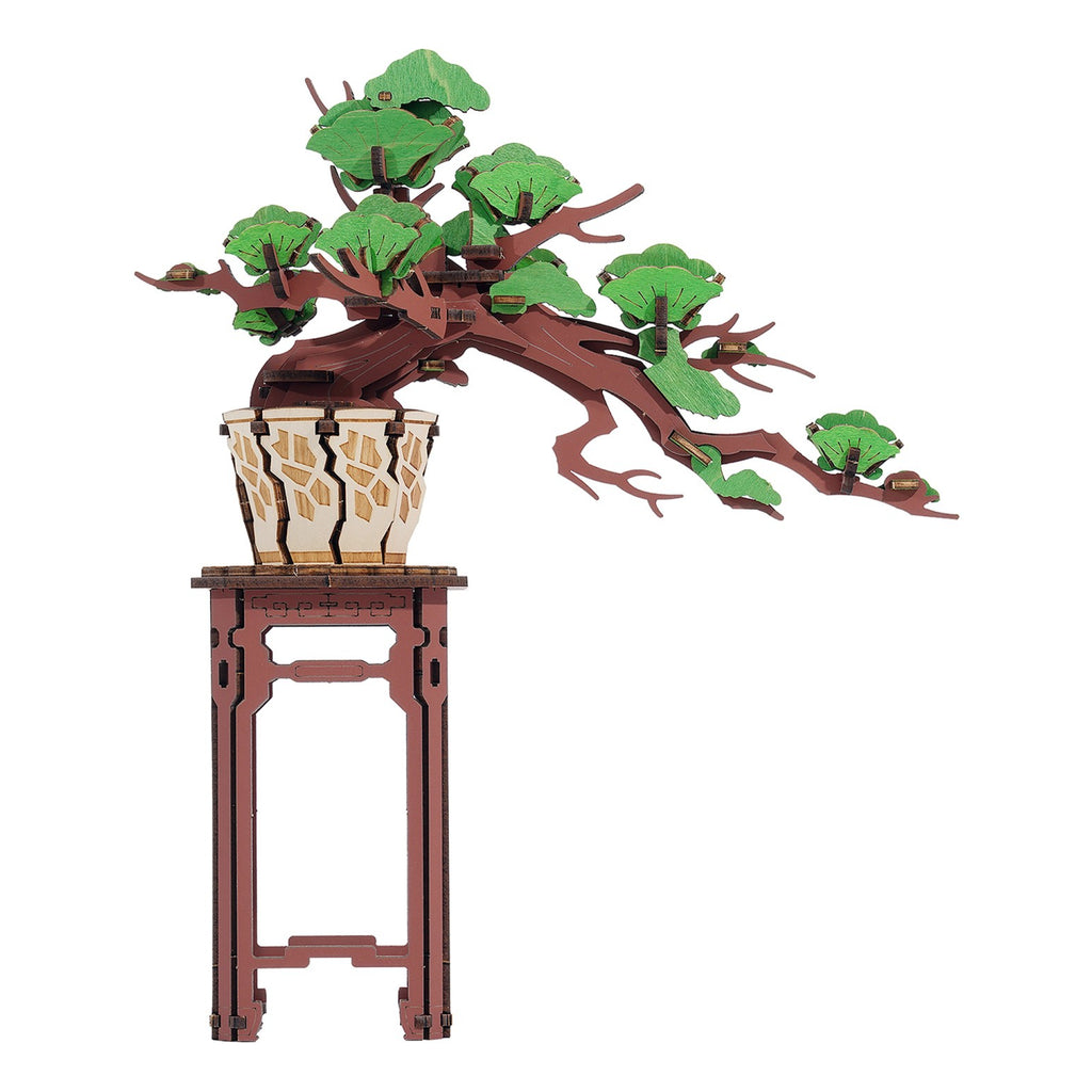 Evergreen Pine Bonsai Modern Wooden Puzzle.