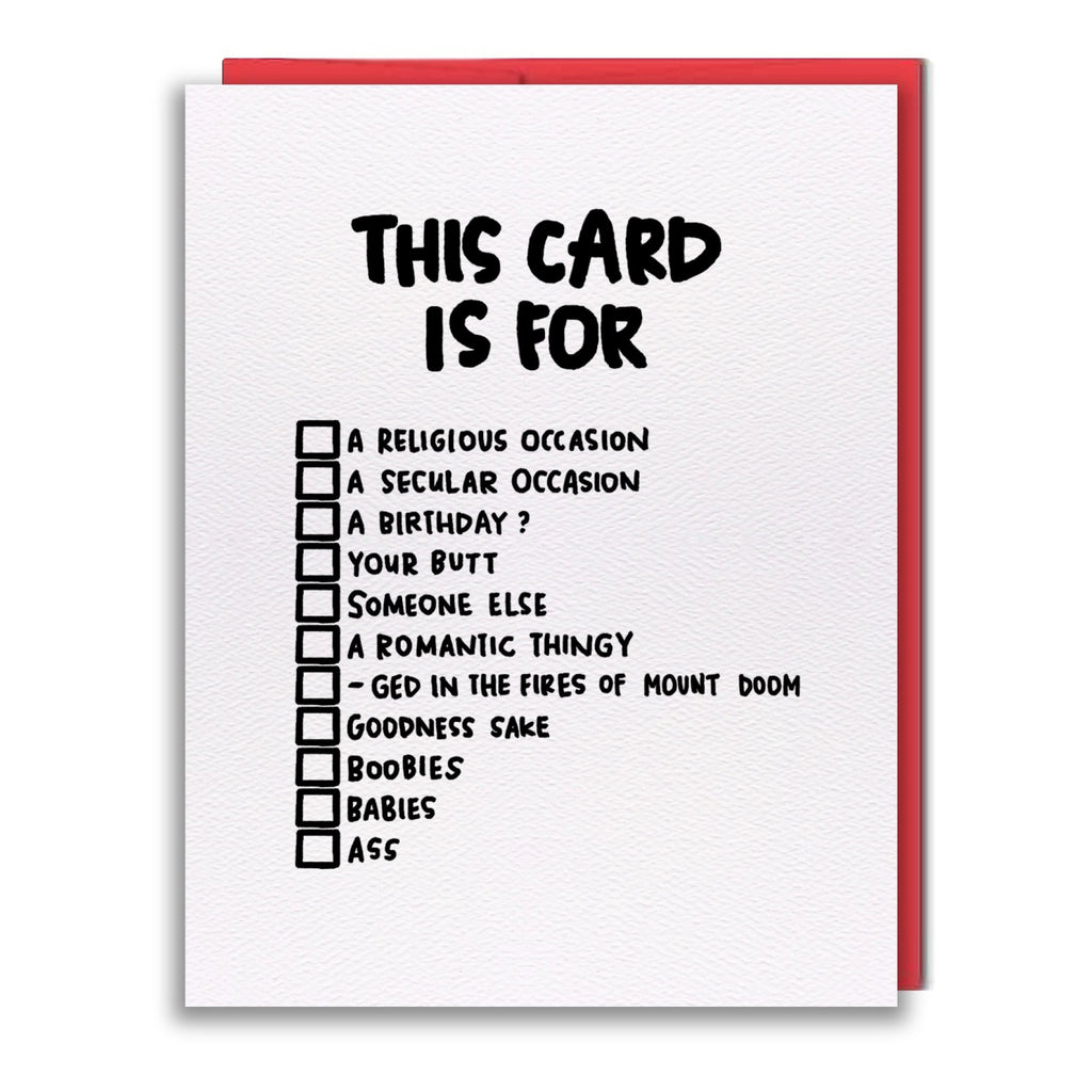 Everything (Checklist) Greeting Card.