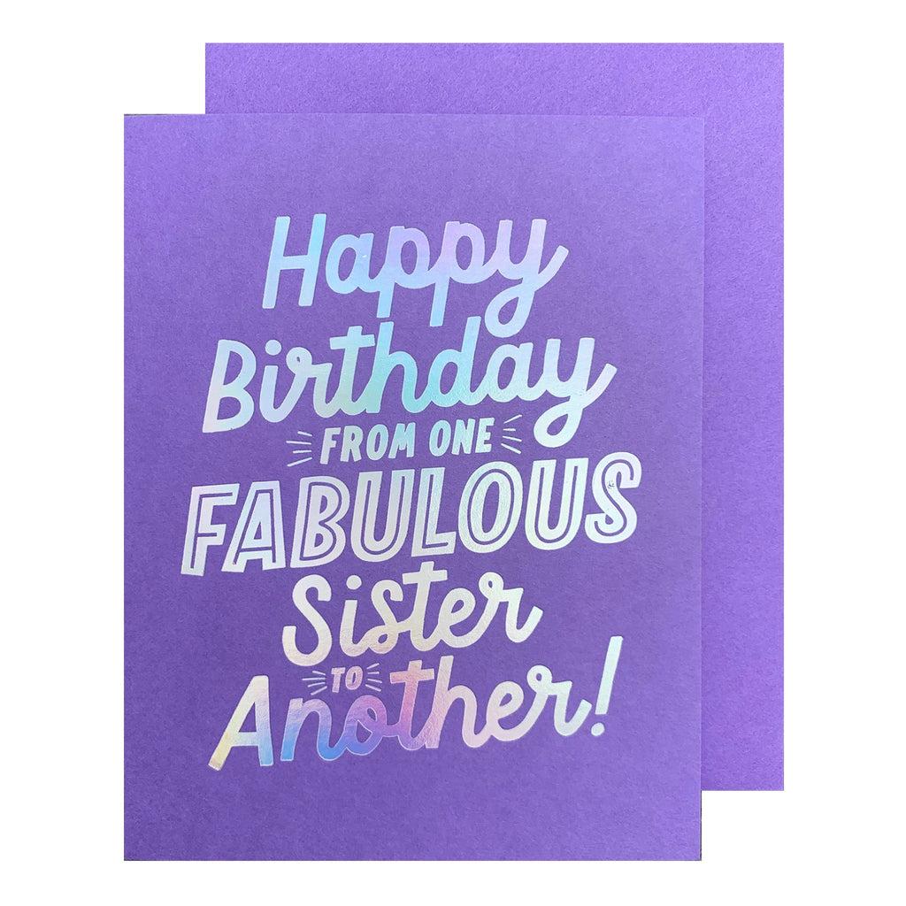 Fabulous Sister Birthday Card.