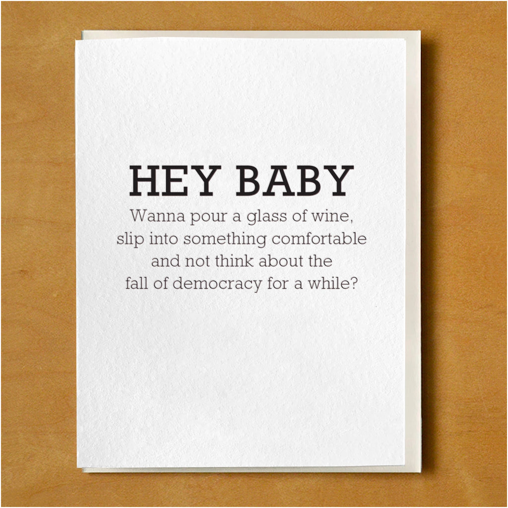 Fall Of Democracy Love Card.