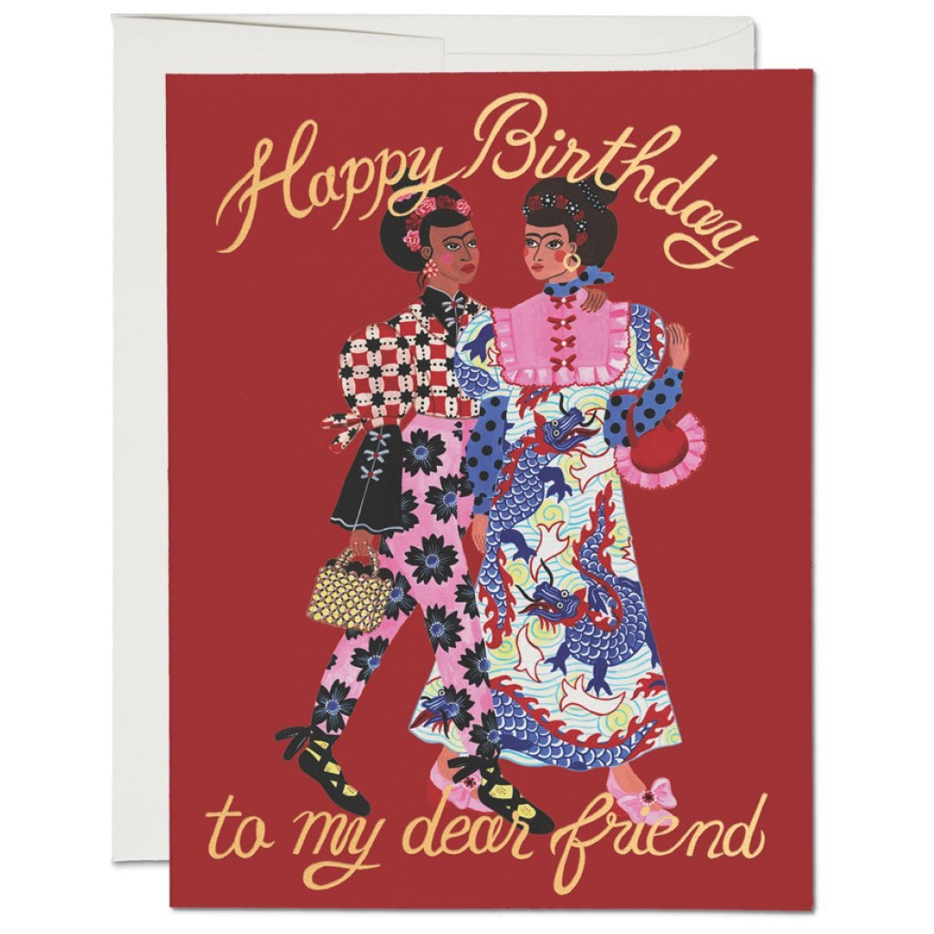 Fashion Friends Birthday Card.