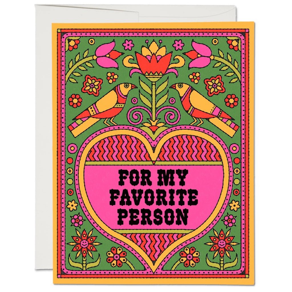 Favorite Person Love Card.