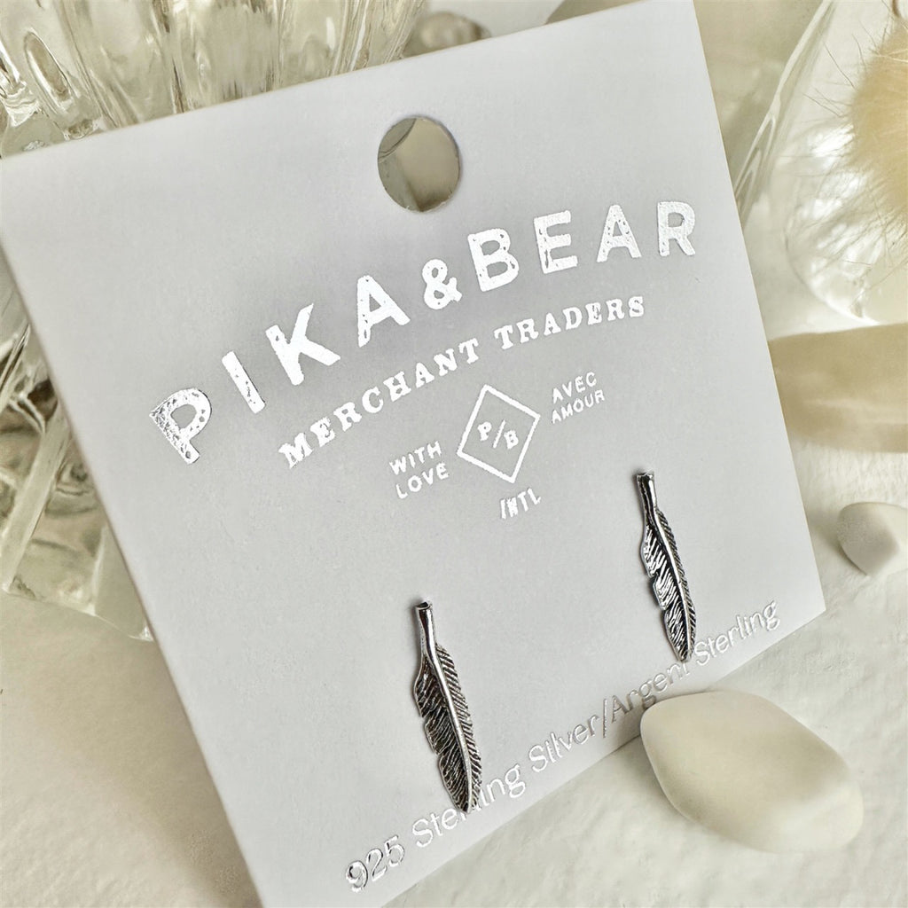 Feather Style Earring Sterling Silver packaging.