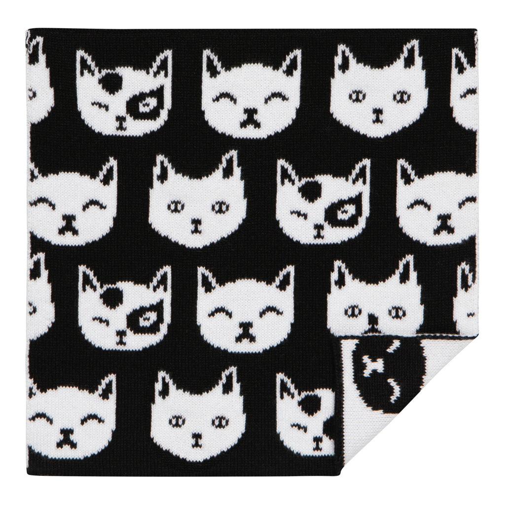 Feline Fine Knit Dishcloth with a few cats.